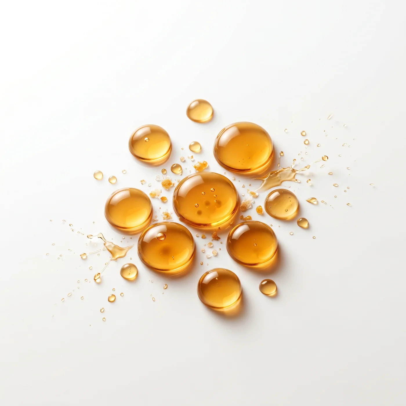 Golden apple cider vinegar droplets, the primary active in Alkatide gummies